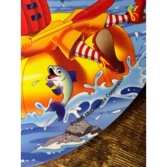 Vintage 1993 McDonald's Melamine Plate Ronald & Birdie Riding Carousel Horse - Picture 9 of 9